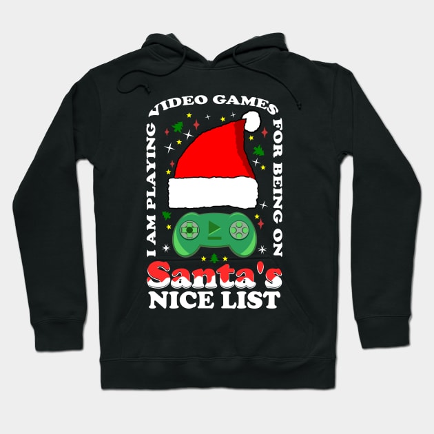 I Am Playing Video Games Gaming Funny Saying Hoodie by JaussZ